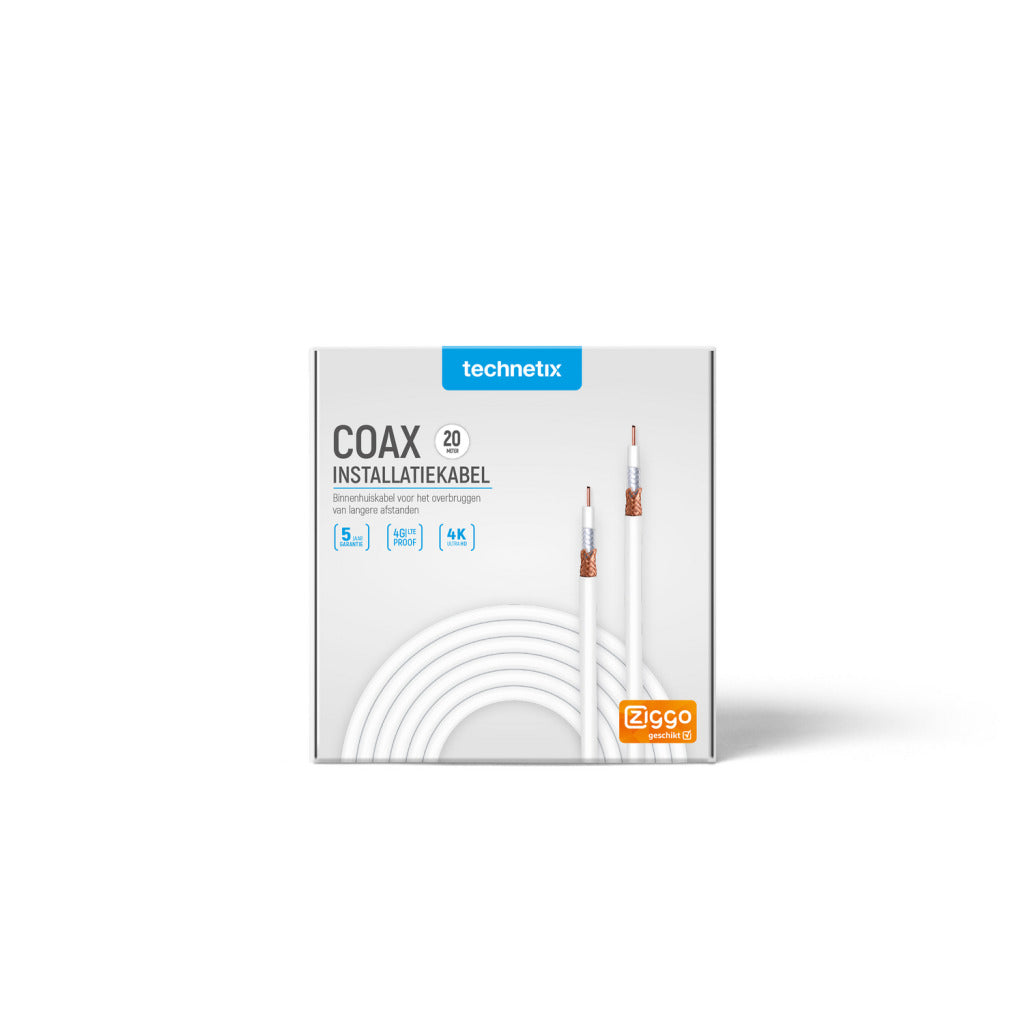 Technetix TN-CoaxiH-20m koaxiální kabel 20 m bílý