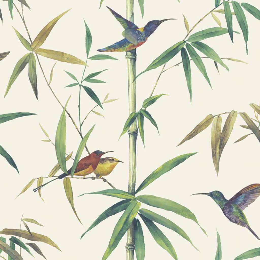 Wall North Noordwand Wallpaper Kolibri y Bamboo ECRU