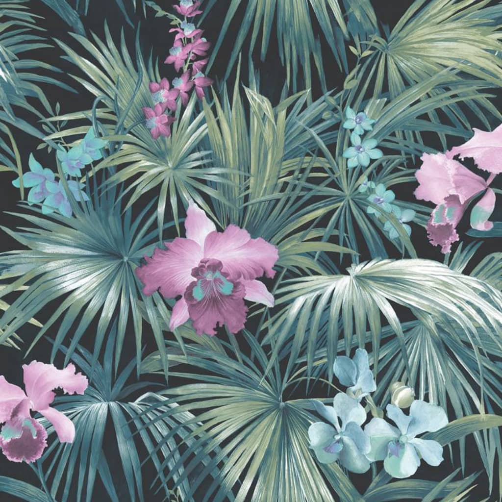 Papel de pared del norte Flores tropicales Verdes
