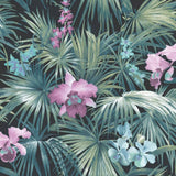 Papel de pared del norte Flores tropicales Verdes