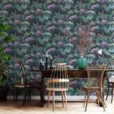 Papel de pared del norte Flores tropicales Verdes