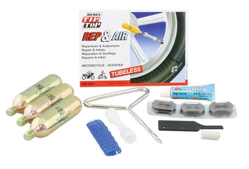Tip top tire repair set rep + air rep. set f.tubeless tires tip top