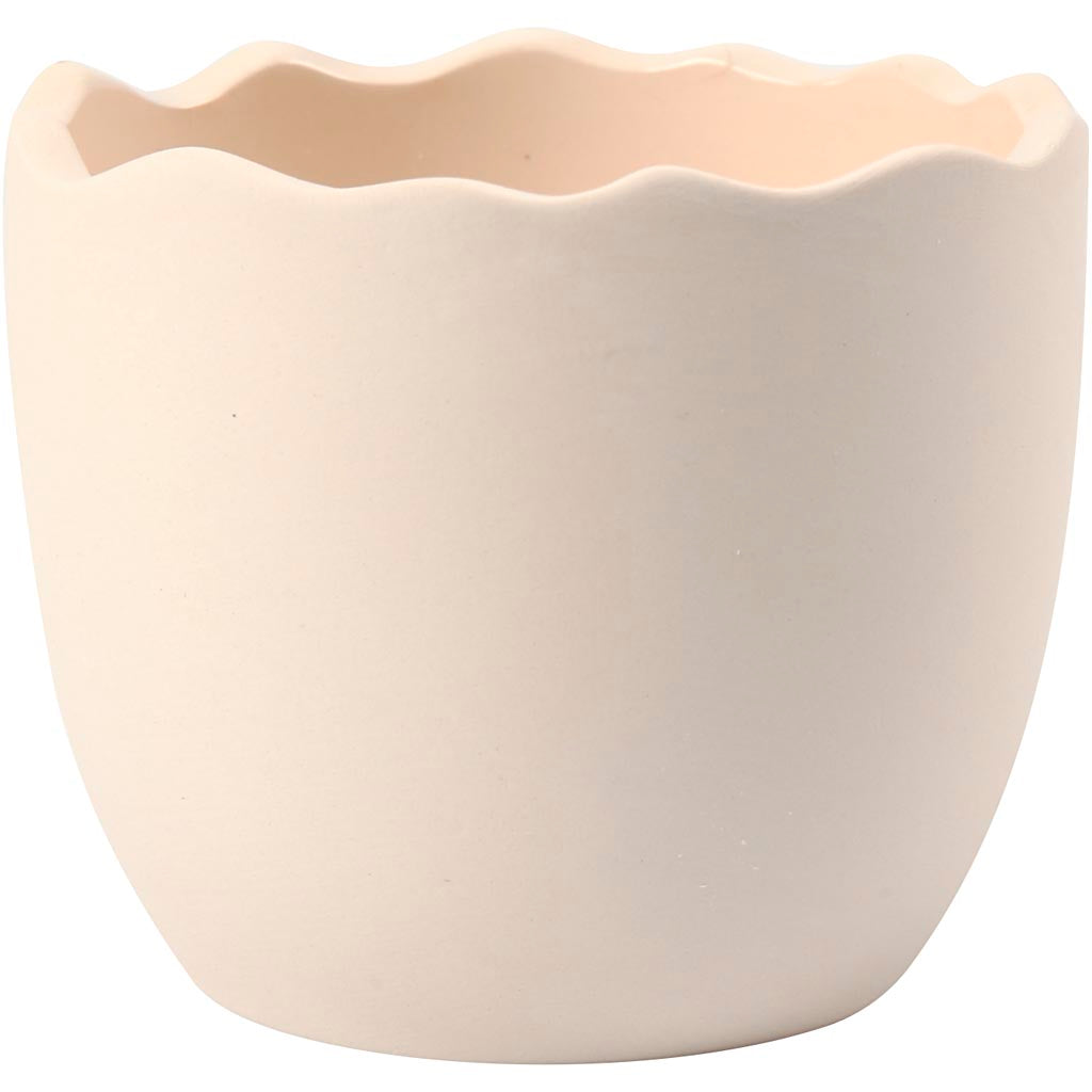 Creativ company flower pot, h: 6.3 cm, d 7.5 cm, white, 24 pieces in 1 box