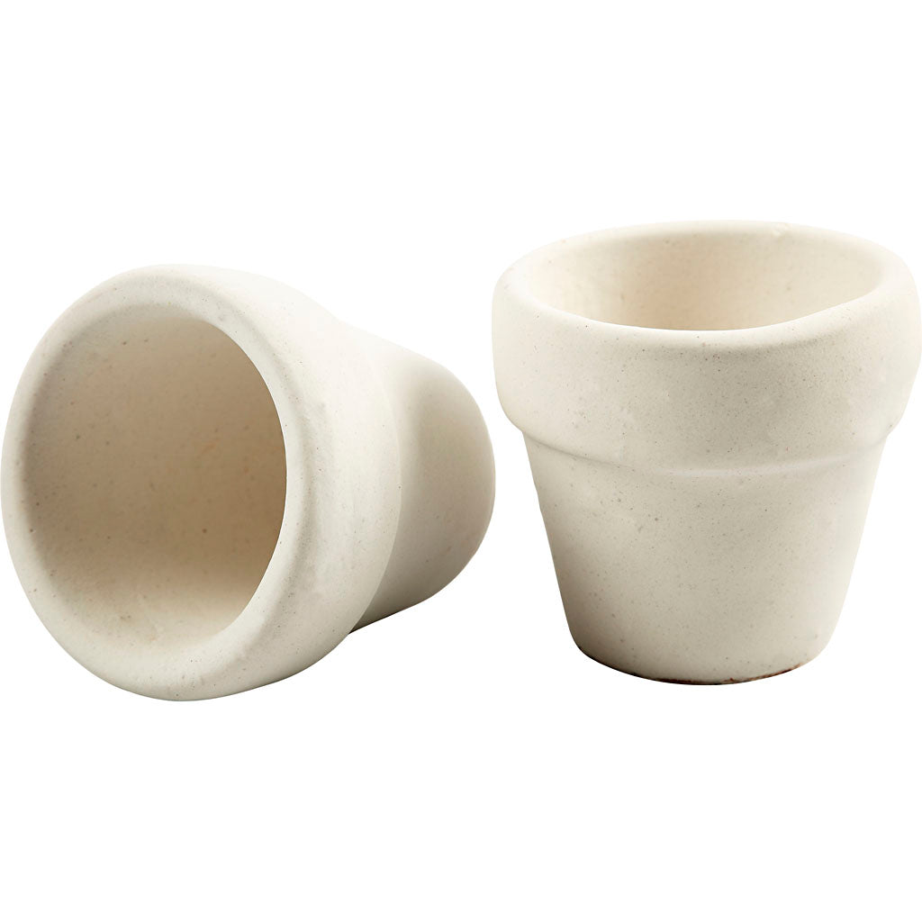 Creativ company bloempot, h: 4,6 cm, d 5,2 cm, wit, 48 stuk 1 doos