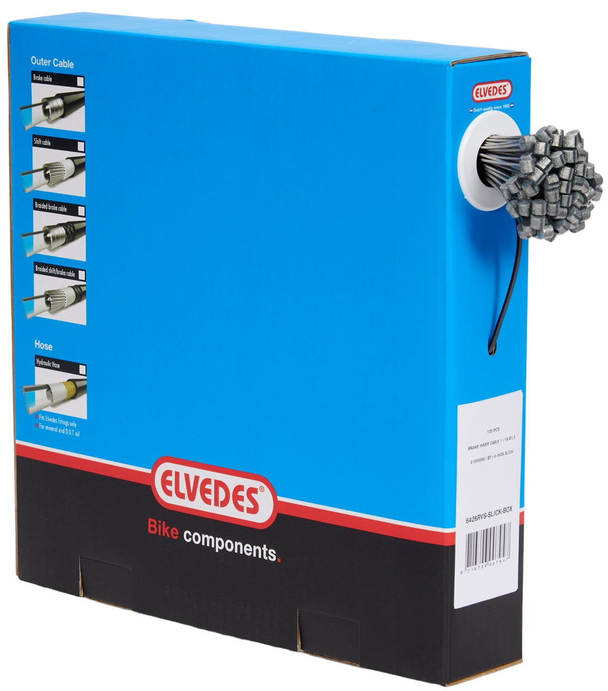 ELVEDES REM Binnekabel Slick z nerezové oceli 2000 mm Ø 1,5 mm 100 kusů