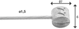 ELVEDES REM Binnekabel Slick z nerezové oceli 2000 mm Ø 1,5 mm 100 kusů
