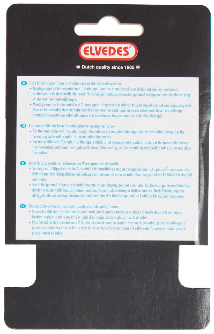 Вътрешно жило на спирачката Elvedes 2000 mm 1×19 резба поцинкована ø1,5 mm с T-нипел ø7 × 6 mm