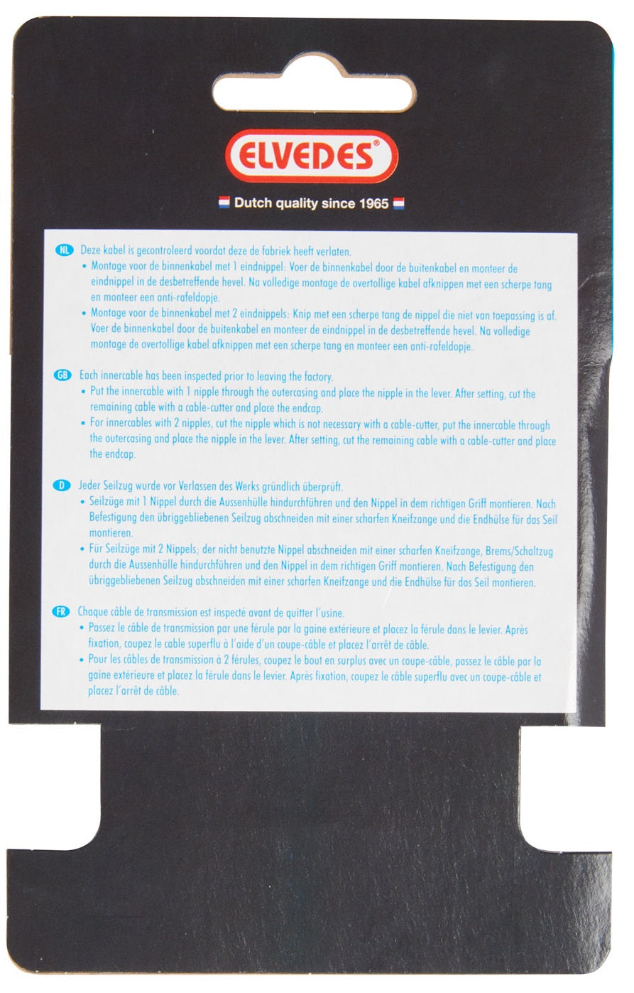 Elvedes връзка вътре 2250 mm неръждаема стомана N-nip. 6472RVS-SHIM-49-SL