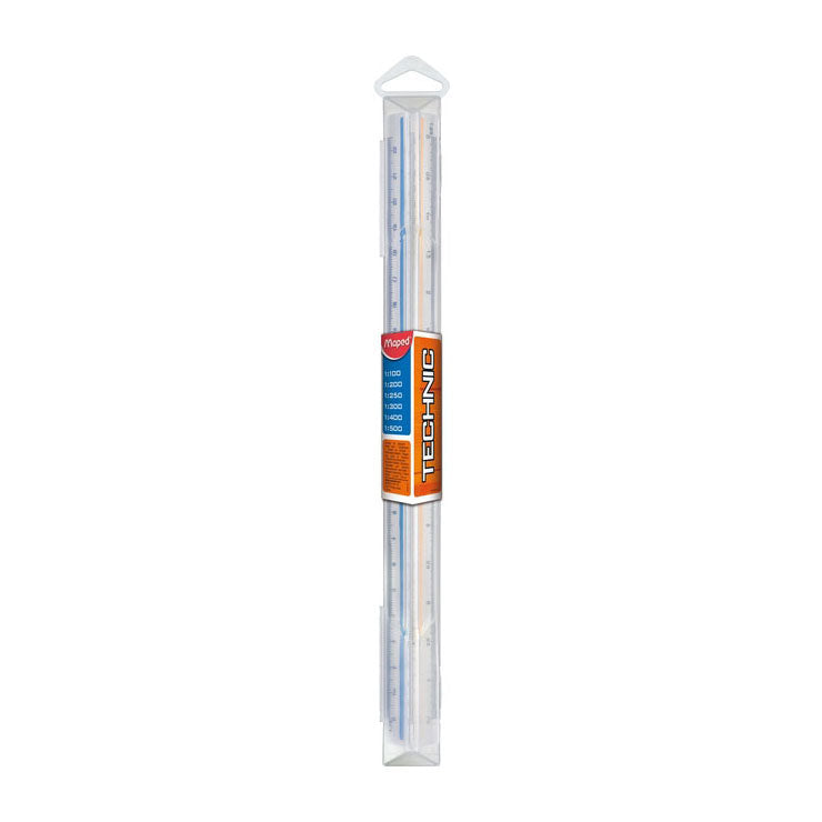 Quantore Triangular Maped Scale Ruler 1:100 200 250 300 400 500