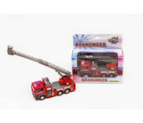 Kids globe die-cast fire engine ladder truck, 16cm