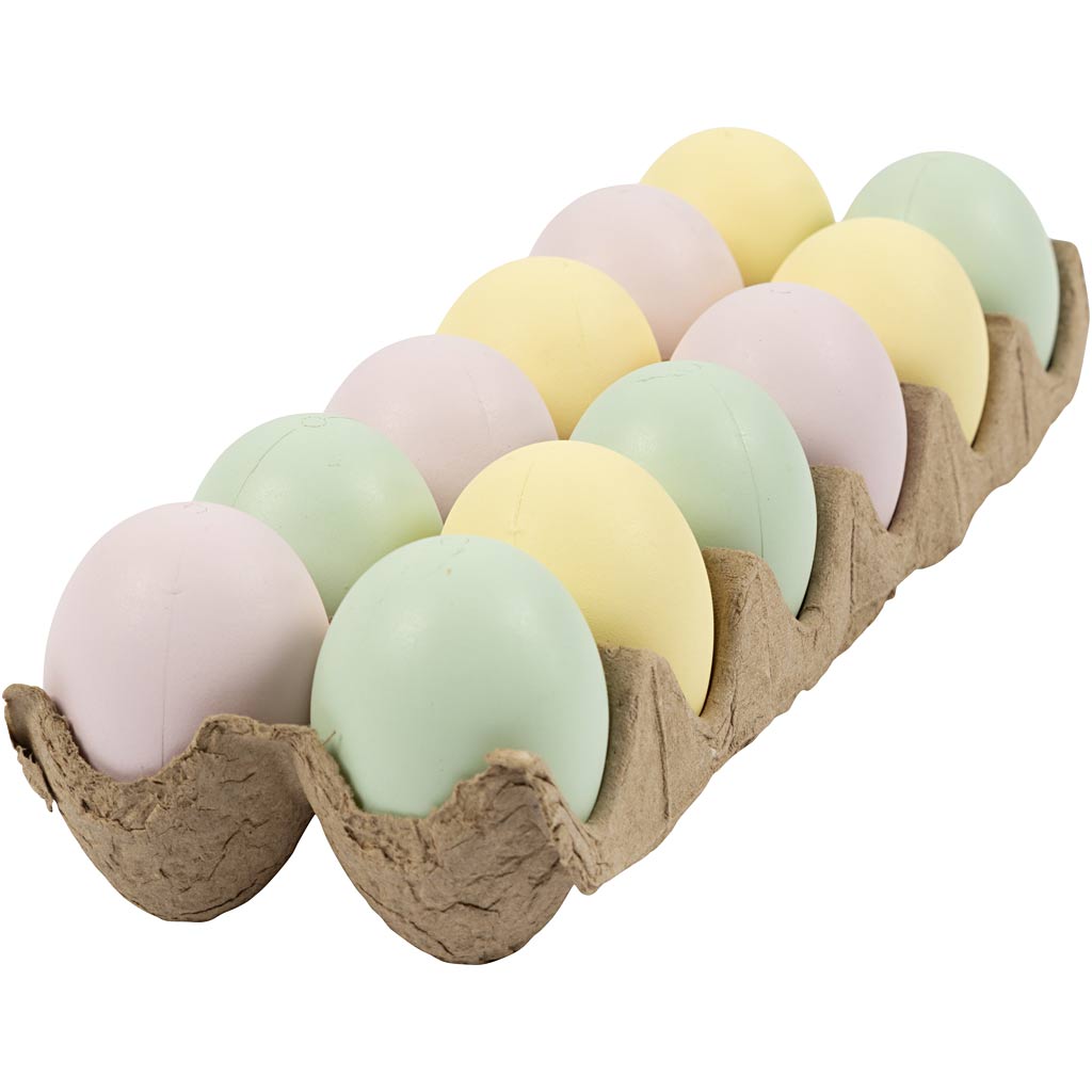 Plastic eggs pastel, 12st.