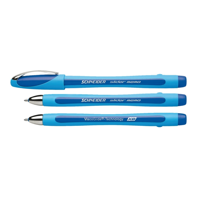 Quantore ballpoint pen schneider slider memo blue extra wide