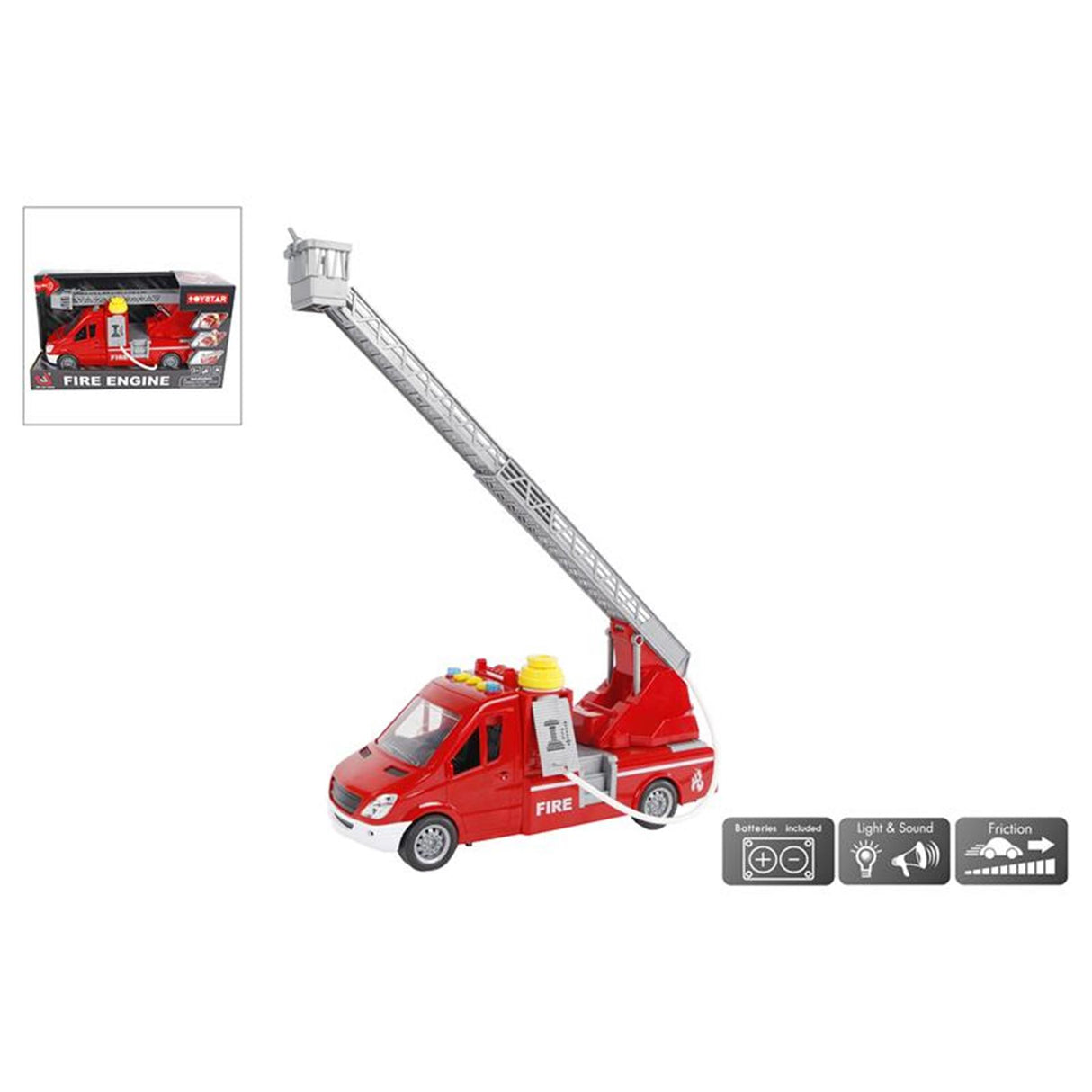 Toy star brandweerwagen blusfunctie 27,5cm