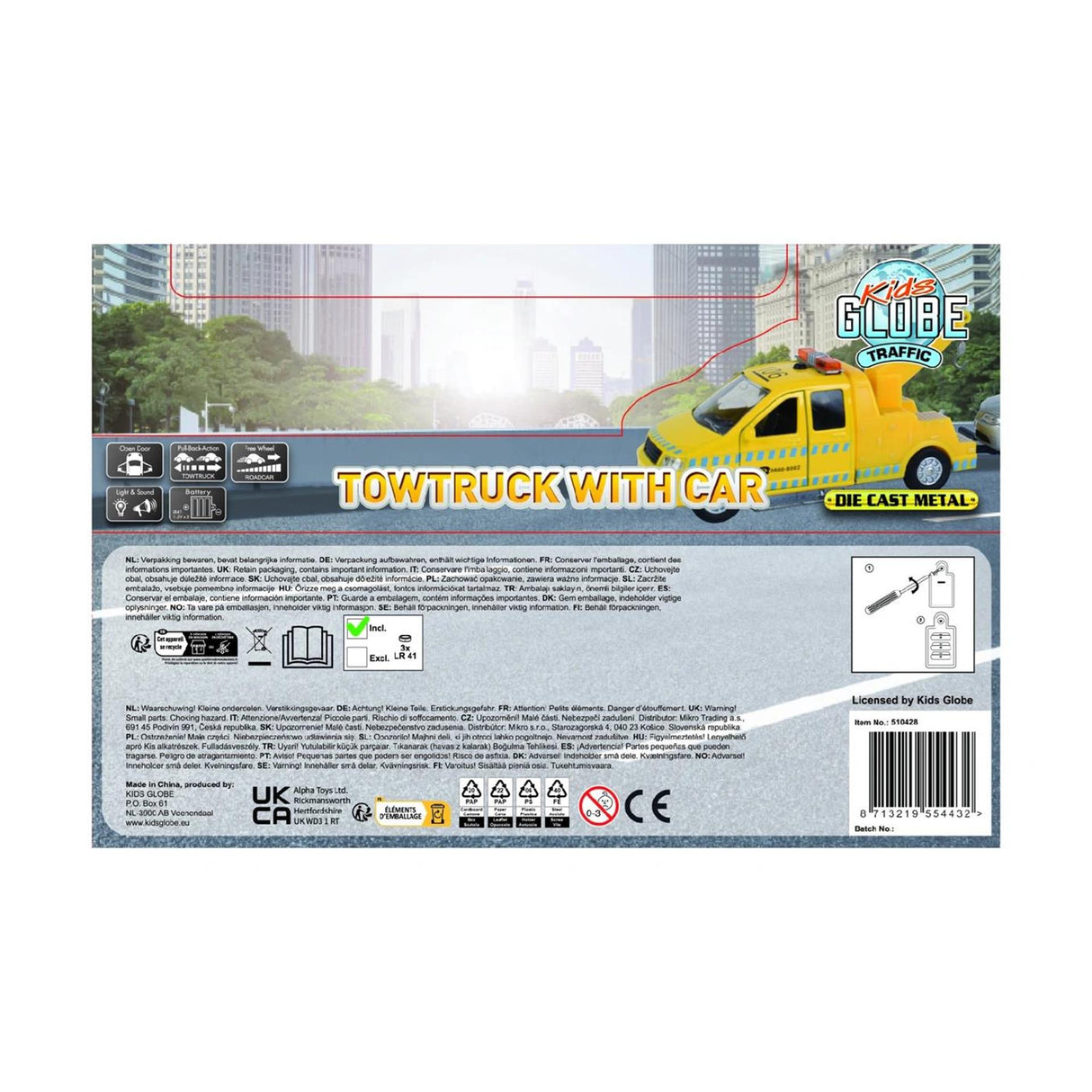 Kids globe afsleepwagen 26cm