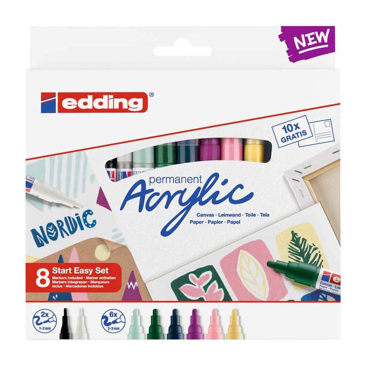 Quantore acrylic marker edding starter kit
