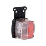 Positioun Lampe wäiss + rout Quadrat