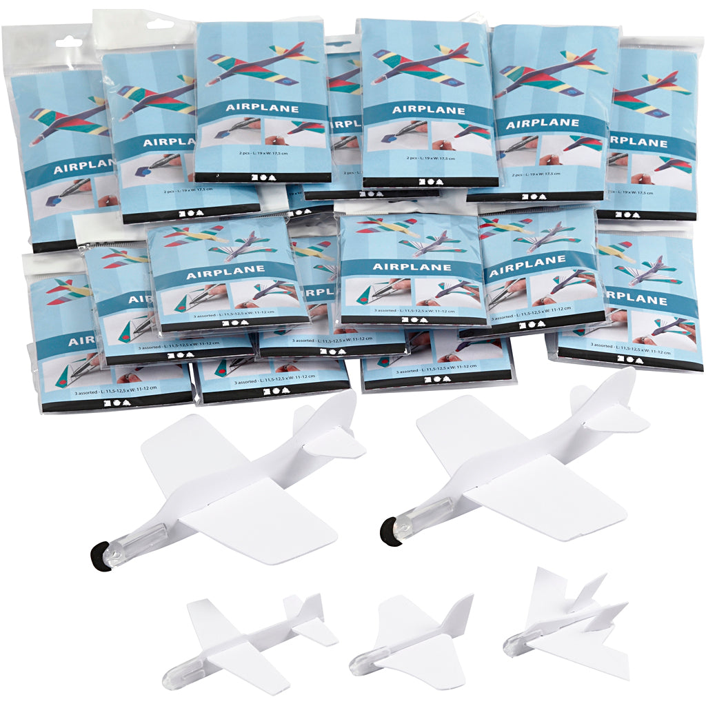 Creativ Company Foam Airplanes White, 50 pcs.