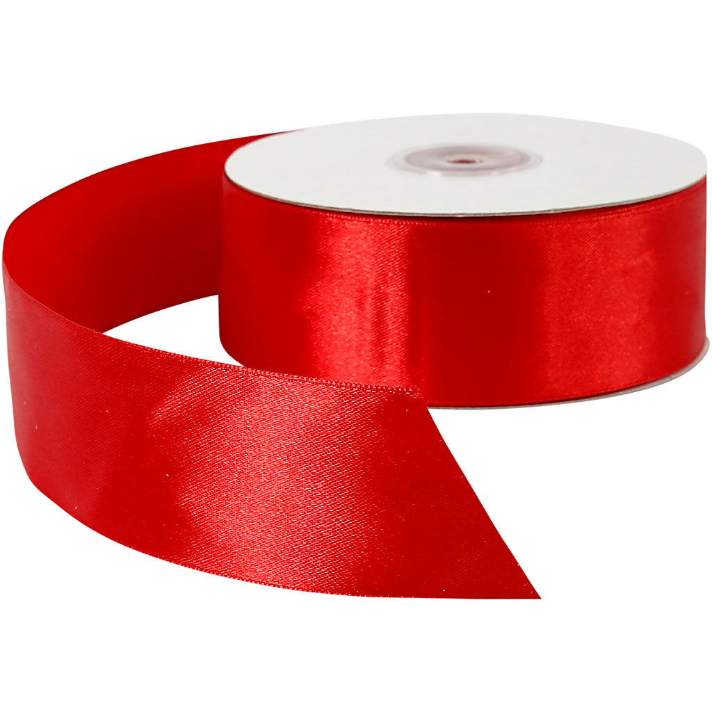 Creativ Company Satin Ribbon Red, 50m