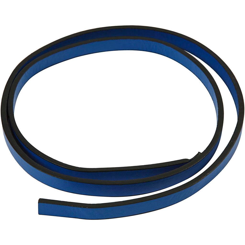 Creativ company band van imitatie leer, b: 10 mm, dikte 3 mm, blauw, 1 m 1 doos