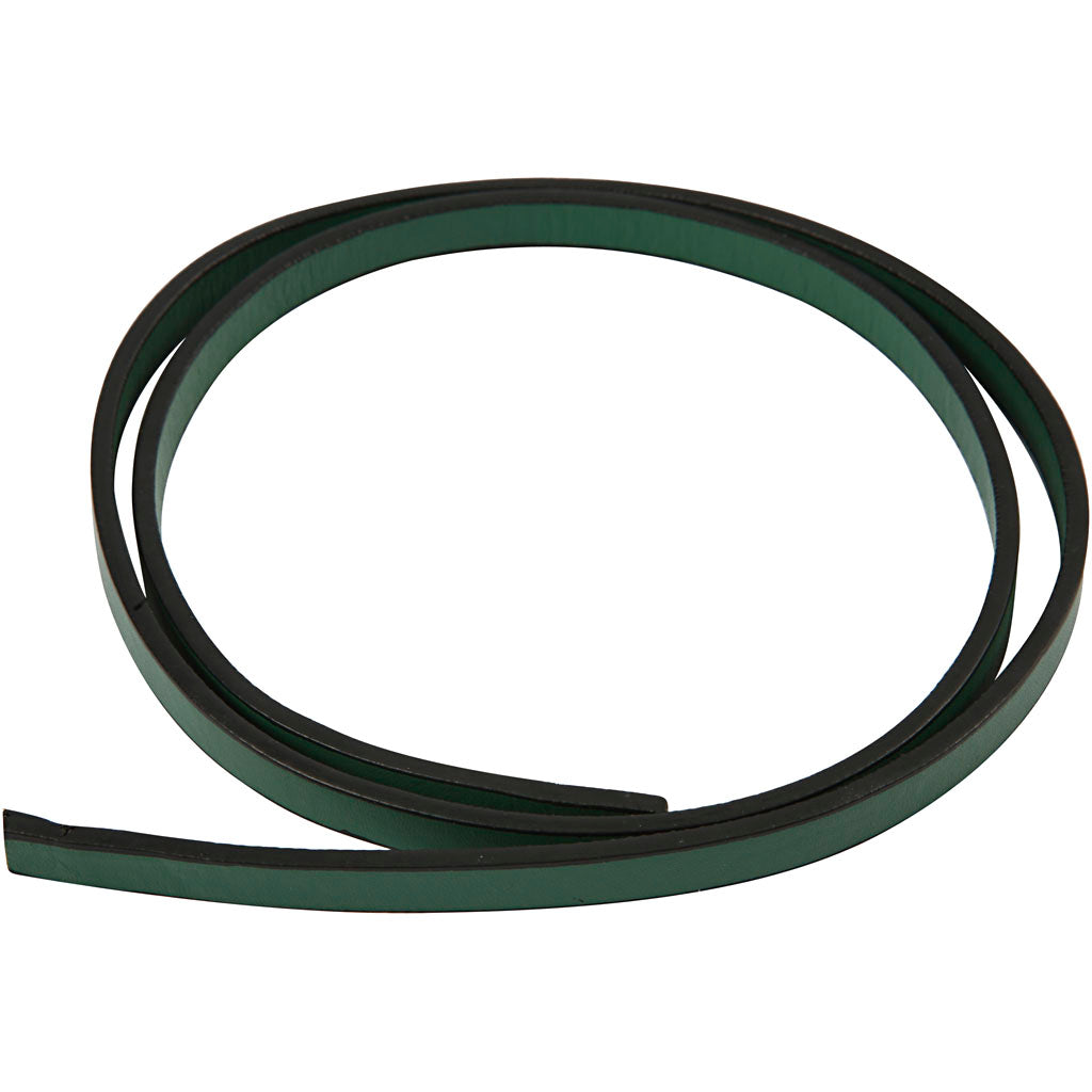Creativ company band van imitatie leer, b: 10 mm, dikte 3 mm, groen, 1 m 1 doos