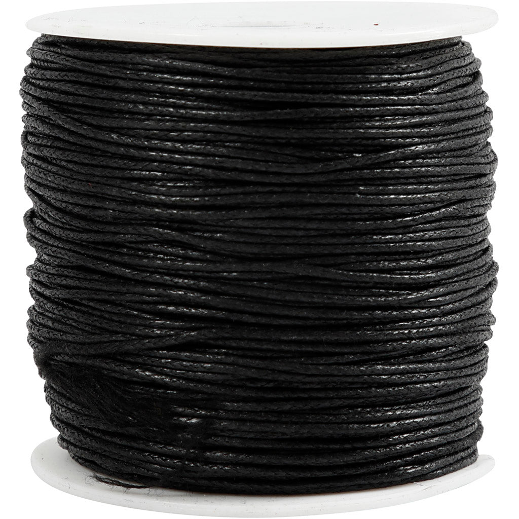 Creativ company cotton cord, thickness 1 mm, black, 100 m 1 box