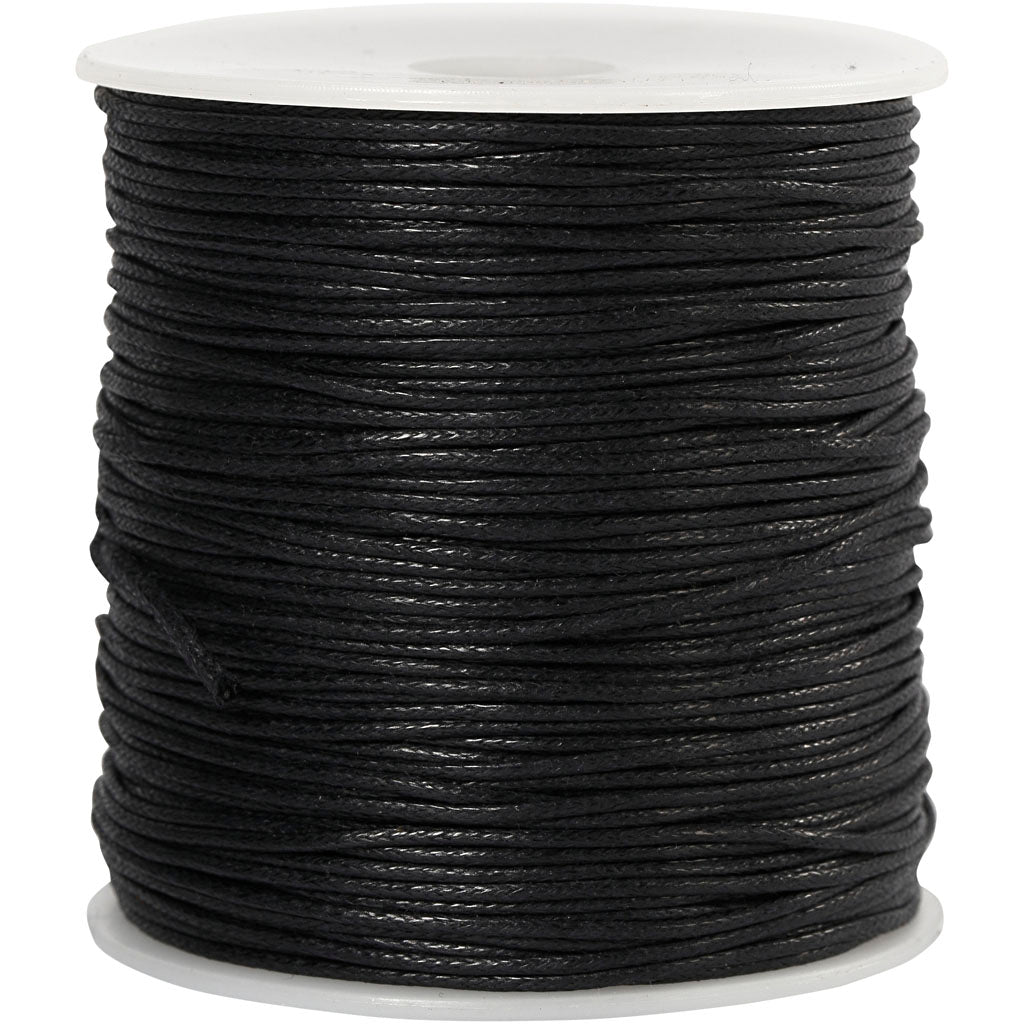 Creativ company cotton cord, thickness 1 mm, black, 100 m 1 box