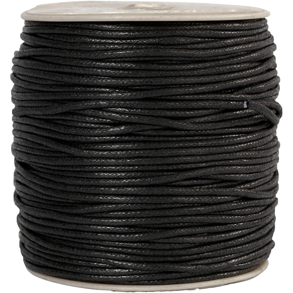 Creativ company cotton cord, thickness 2 mm, black, 100 m 1 box
