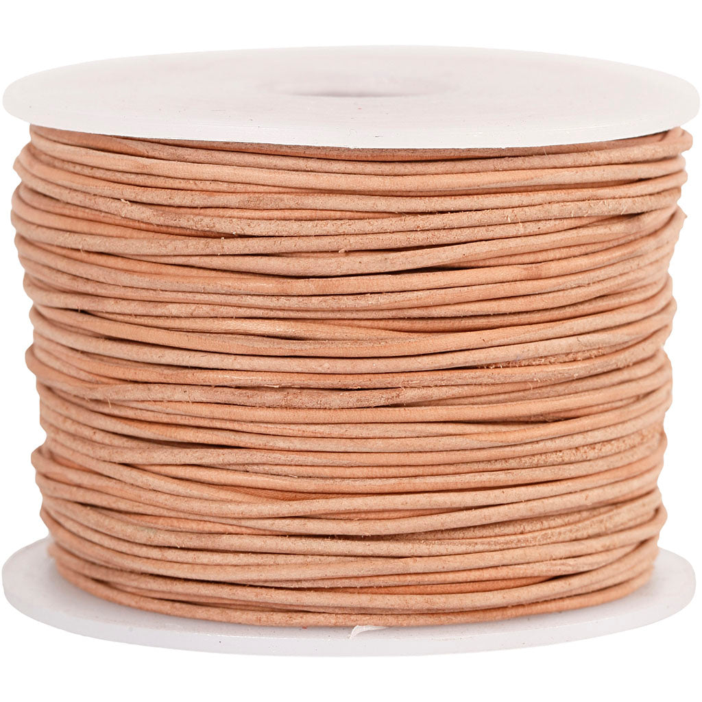 Creativ company leather cord, thickness 1 mm, beige, 50 m 1 roll
