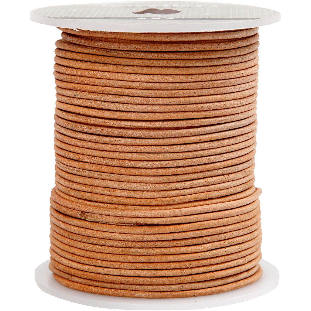 Creativ company leather cord, thickness 2 mm, beige, 50 m 1 roll