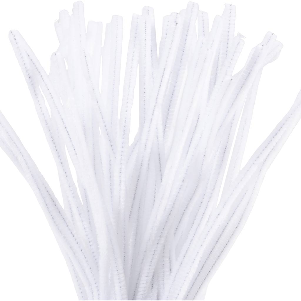 Chenille white 30 cm, 50th.