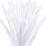 Chenille white 30 cm, 50th.
