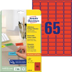 Removable labels Avery Zweckform white