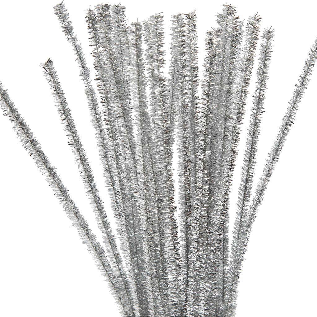 Chenille Silver 30cm, 50..