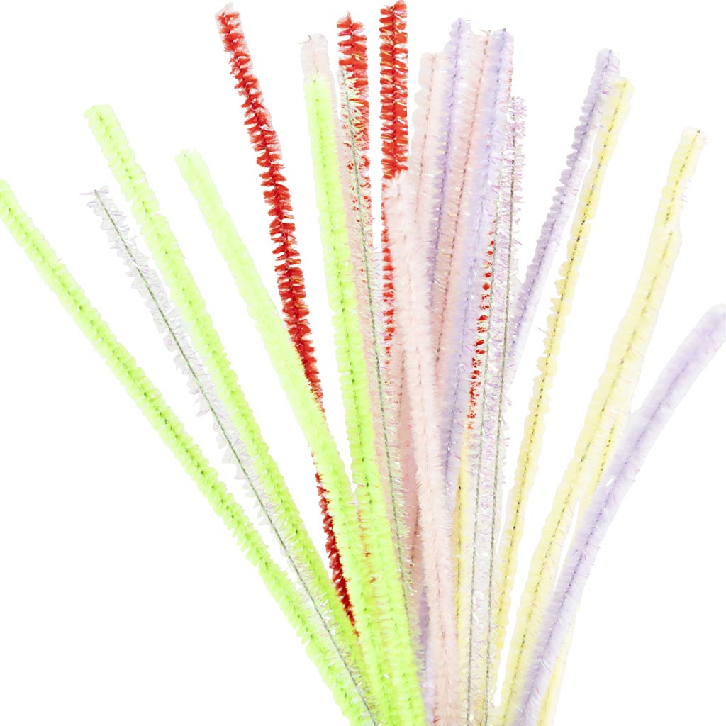 Chenille Wire Pastel Colors, 24st.