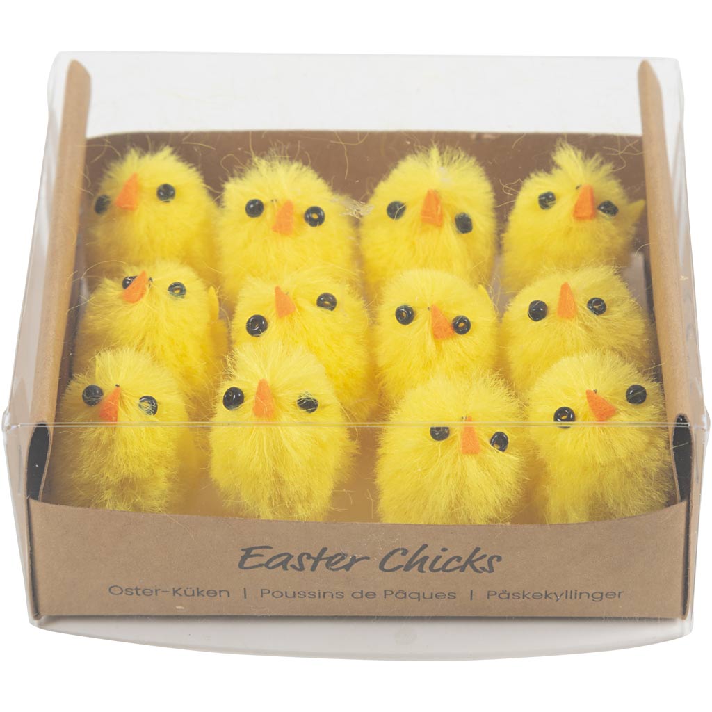 Ustvarjalno podjetje Yellow Easter Chicks Chenille, 12.