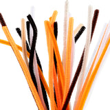 Creativ company chenille, l: 30 cm, thickness 6 mm, Halloween colors, 25 div 1 box