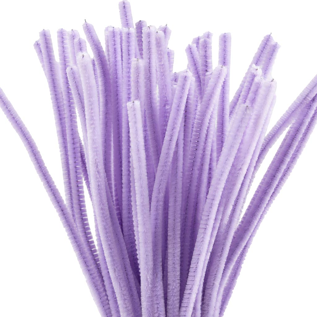 Creativ company chenille, l: 30 cm, thickness 6 mm, purple, 50 pieces 1 box
