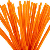 Creativ company chenille, l: 30 cm, thickness 6 mm, orange, 50 pieces 1 box