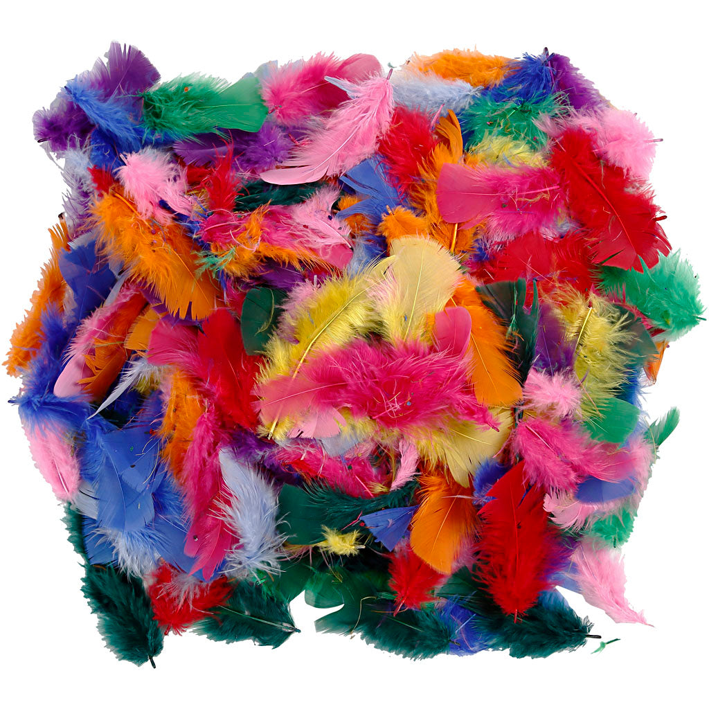 Feathers in Various Colors 7-8cm, 50gr