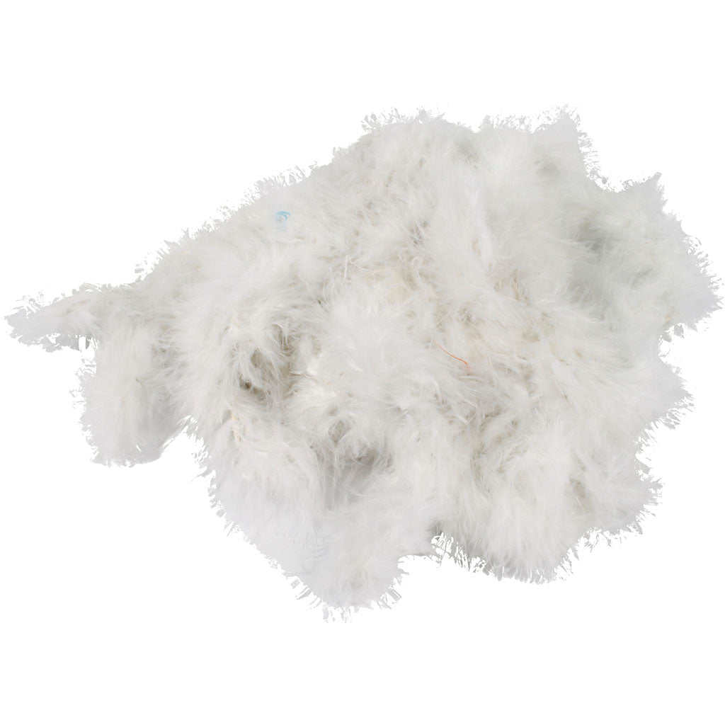 Creativ company feather boa, w: 20-30 mm, white, 10 m 1 box