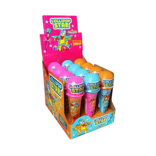 Microfone doce engraçado com pirulito (12x 35gr)