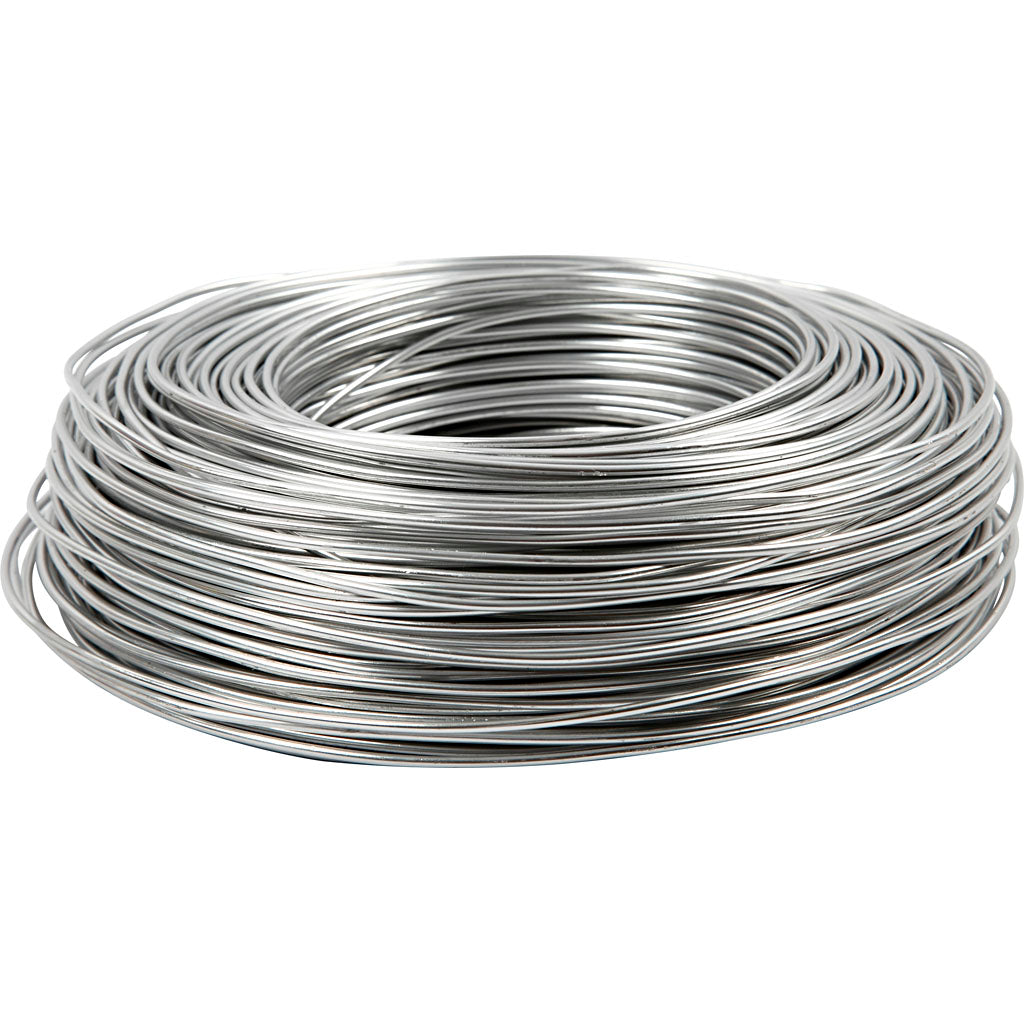 Creativ company aluminum wire, round, thickness 2 mm, silver, 100 m 1 roll