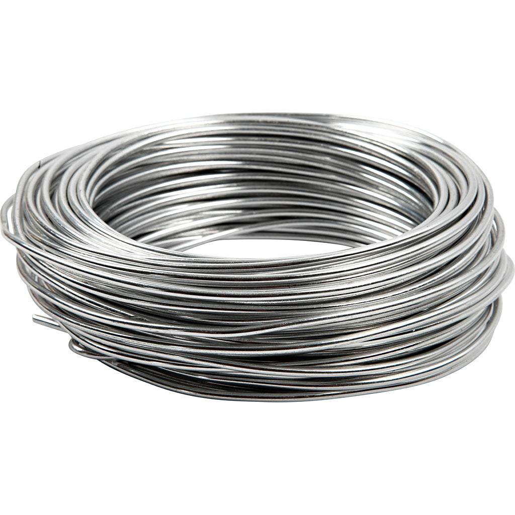 Creativ company alu draad, rond, dikte 3 mm, zilver, 29 m 1 rol