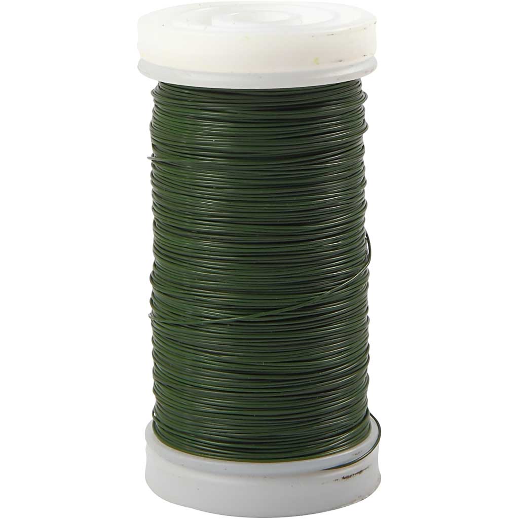 Creativ company floral wire, thickness 0.31 mm, 100 gr, green, 160 m 1 roll