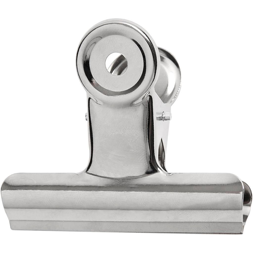 Creativ company metalen klem, b: 7,5 cm, zilver, 6 stuk 1 doos