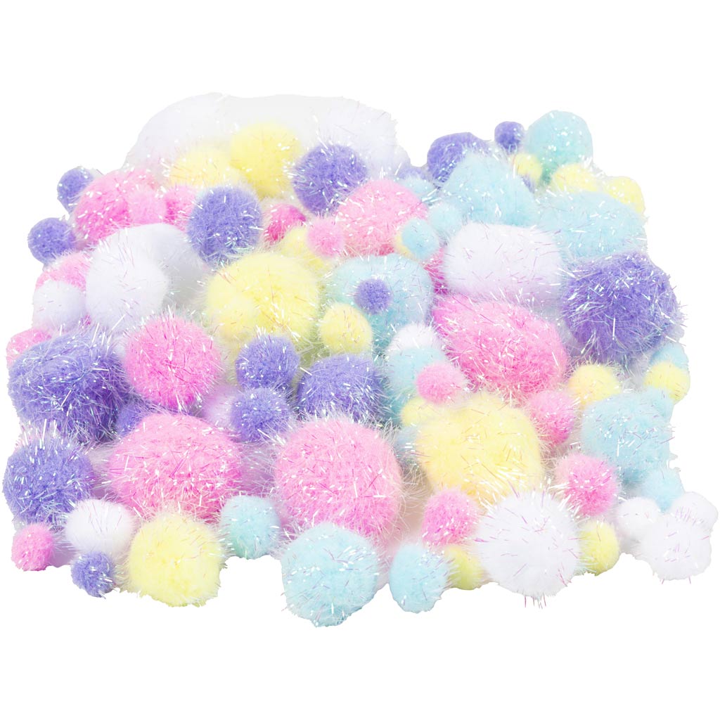 Pom-poms pastellfärger, 62gr.