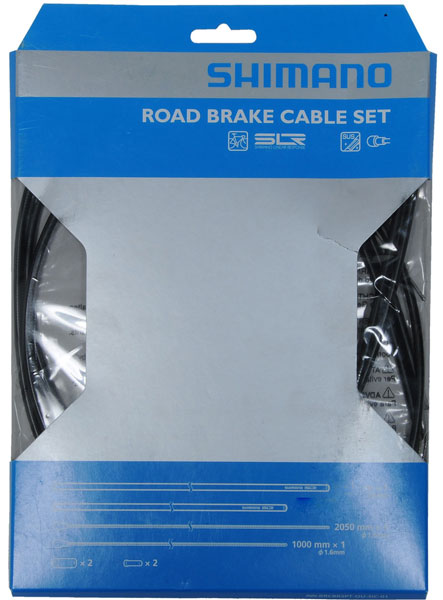 Shimano Brake Cable Set Race rustfrit stål sort