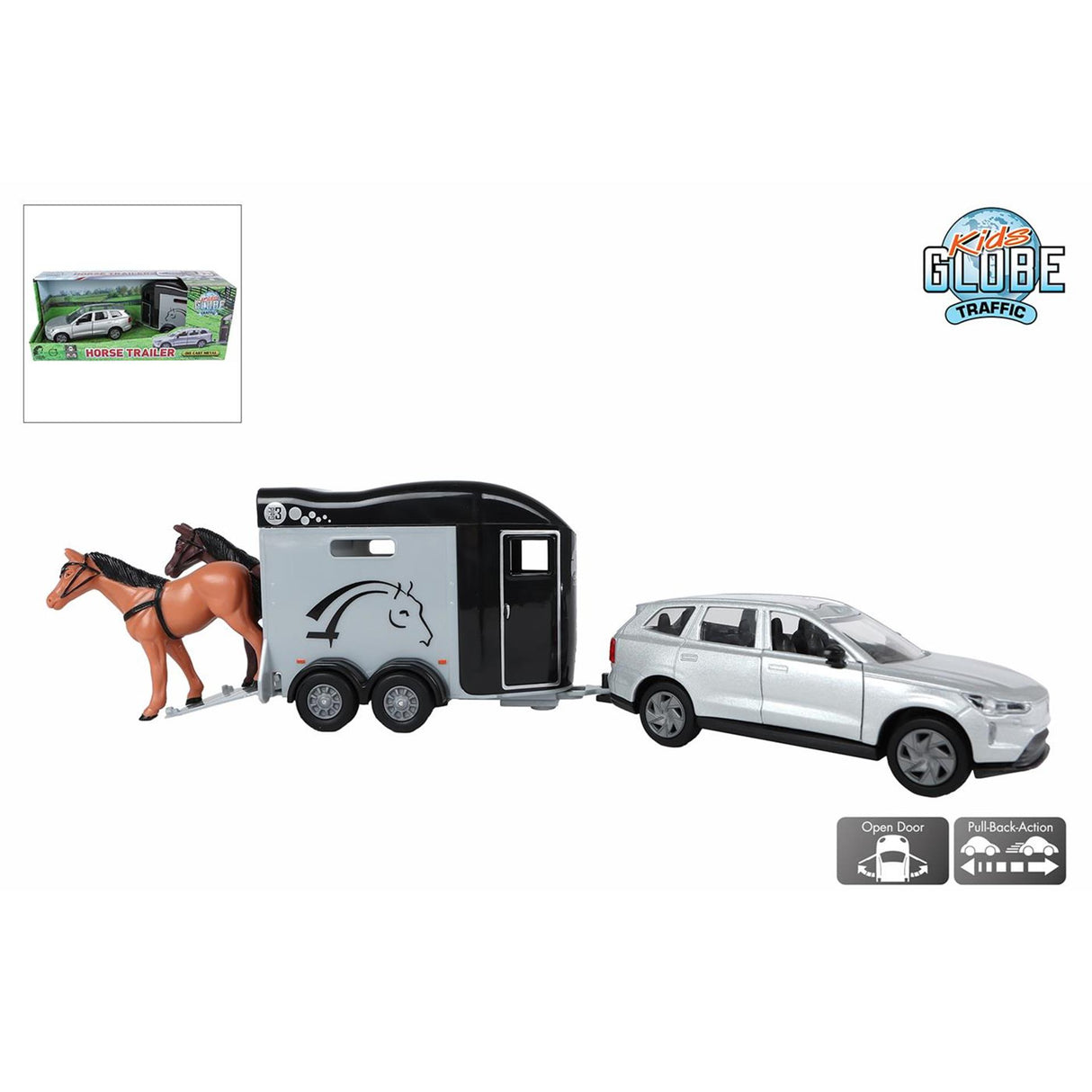 Kids globe volvo ex90 with trailer 28cm