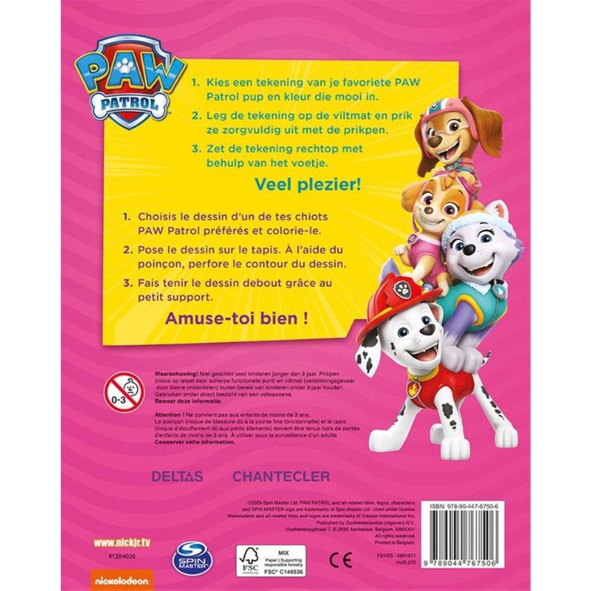 Deltas paw patrol vriendenboek roze