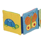 De Goki Stoff Booklet mat Rattel, knusprech Ueleg a Piep